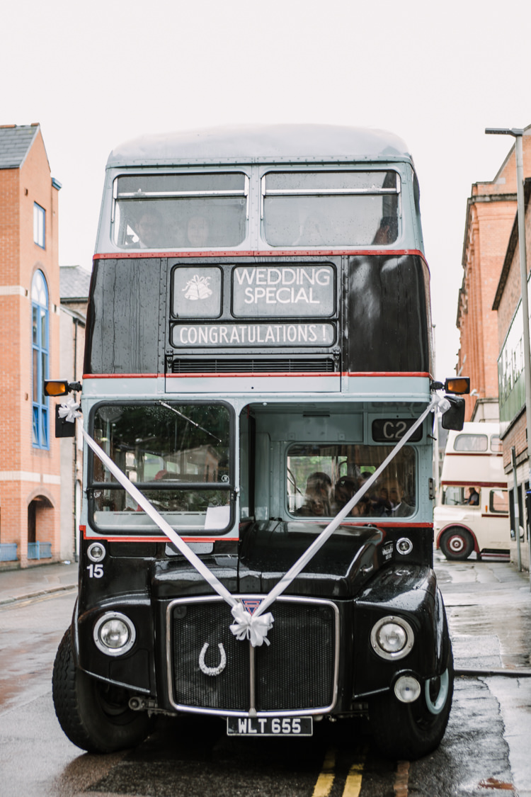 Wedding Bus Transport Fun DIY Wedding New Walk Museum Leicester https://www.daniellefrancescaphotography.com/
