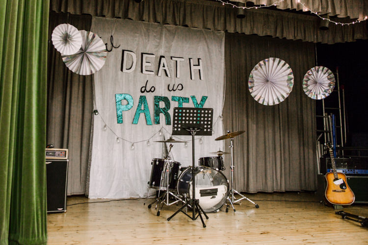 Stage Til Death Do Us Party Banner Sign Pin Wheel Card Fan Fun DIY Wedding New Walk Museum Leicester https://www.daniellefrancescaphotography.com/