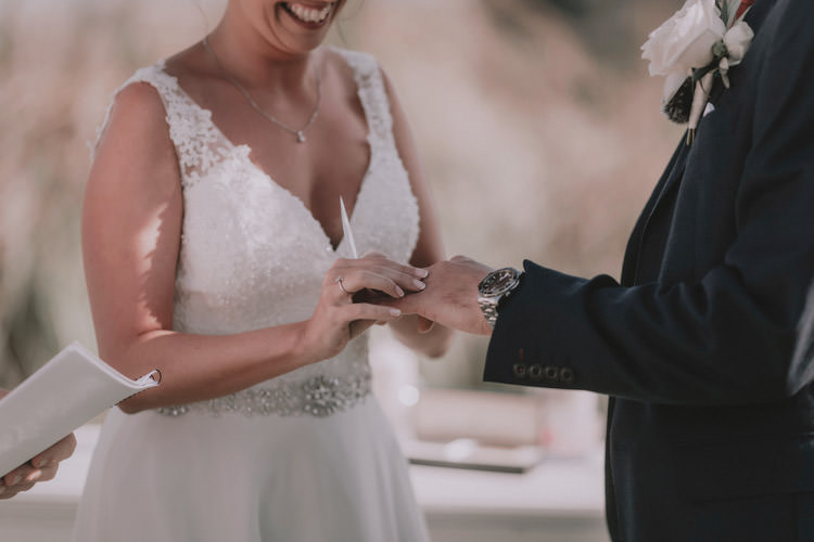 Outdoor Fields Garden Villa Italy Rustic Natural Vineyard Orchard Bride Groom Ceremony Rings Vows | Sage Green Mediterranean Destination Wedding Spain https://www.kinoortega.com/