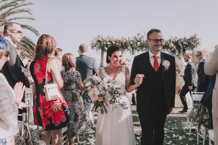 Outdoor Fields Garden Villa Italy Rustic Natural Vineyard Orchard Bride Groom Ceremony Aisle White Greenery Floral Arch | Sage Green Mediterranean Destination Wedding Spain https://www.kinoortega.com/