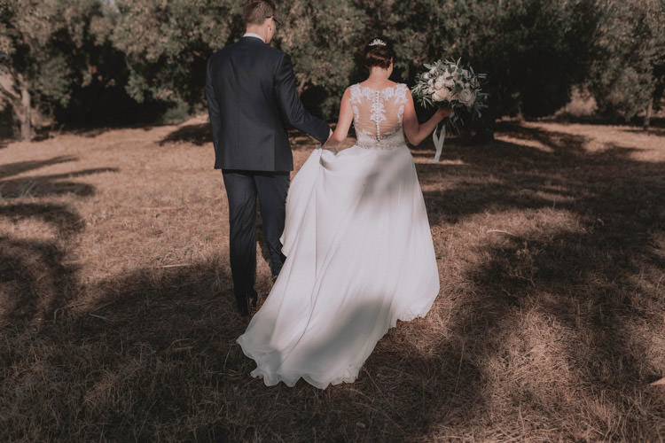 Outdoor Fields Garden Villa Italy Rustic Natural Vineyard Orchard Bride Groom Greenery Bouquet | Sage Green Mediterranean Destination Wedding Spain https://www.kinoortega.com/