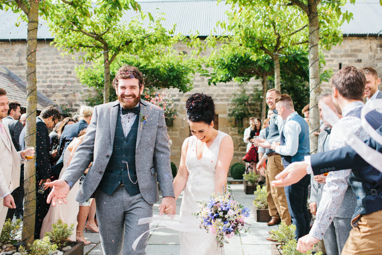 Confetti Throw Fun Joyful Pink Blue Summer Healey Barn Wedding Northumberland http://www.melissabeattie.com/