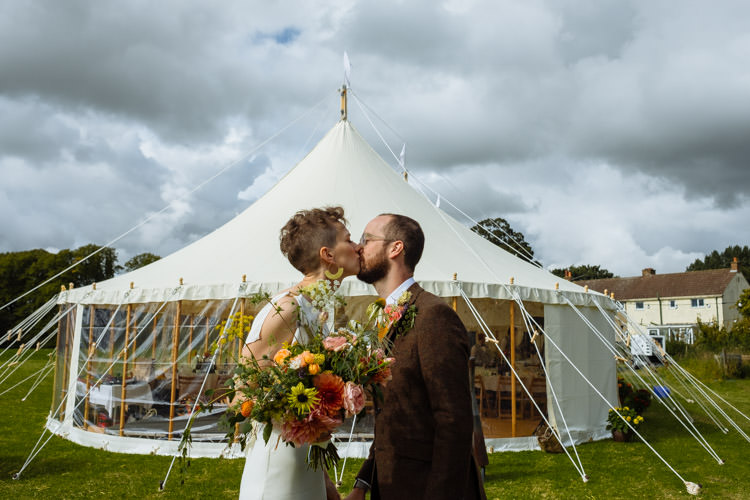 DIY Bride Groom Yellow Wildflower Marquee Tipi Seasonal Alternative Hippy Farm Field Garden Wedding | Homegrown Community Eclectic Rural Yorkshire Wedding https://toastofleeds.co.uk/