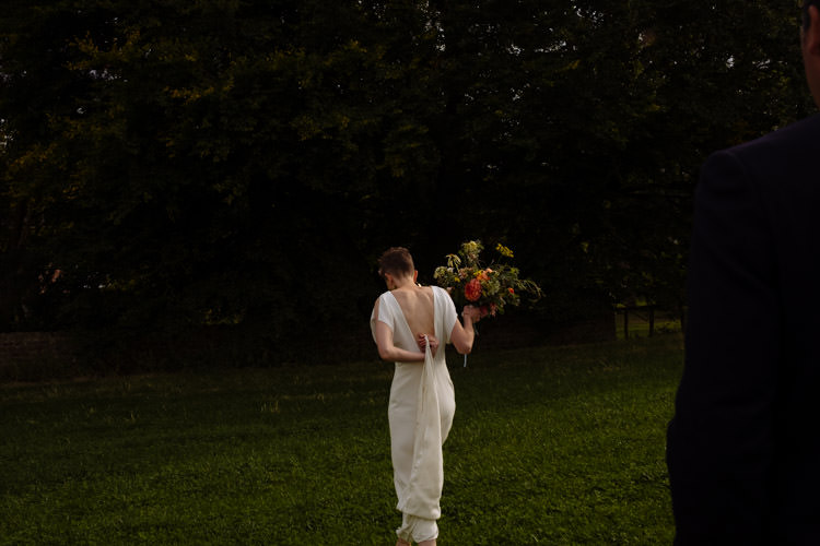 DIY Bride Yellow Pink Wildflower Bouquet Seasonal Alternative Hippy Farm Field Garden Wedding | Homegrown Community Eclectic Rural Yorkshire Wedding https://toastofleeds.co.uk/