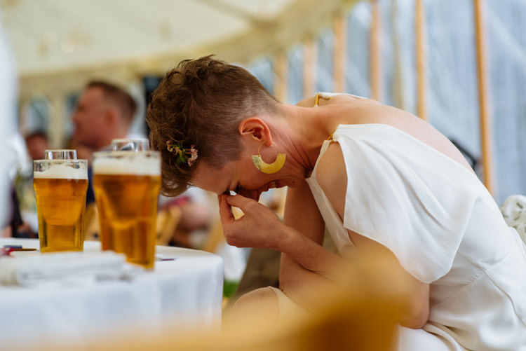 DIY Marquee Tipi Bride Speeches Alternative Hippy Forest Farm Field Garden Wedding | Homegrown Community Eclectic Rural Yorkshire Wedding https://toastofleeds.co.uk/