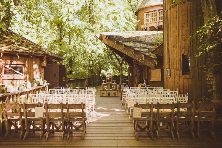 Outdoor Ceremony Rustic Relaxed Woodsy Alnwick Treehouse Northumberland Wedding http://www.mattpenberthy.com/