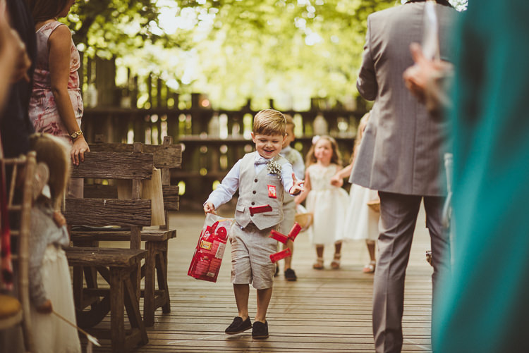 Page Boy Bow Tie Waistcoat Rustic Relaxed Woodsy Alnwick Treehouse Northumberland Wedding http://www.mattpenberthy.com/