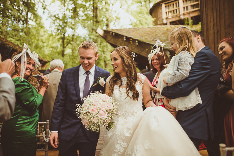 Confetti Wands Aisle Ceremony Rustic Relaxed Woodsy Alnwick Treehouse Northumberland Wedding http://www.mattpenberthy.com/
