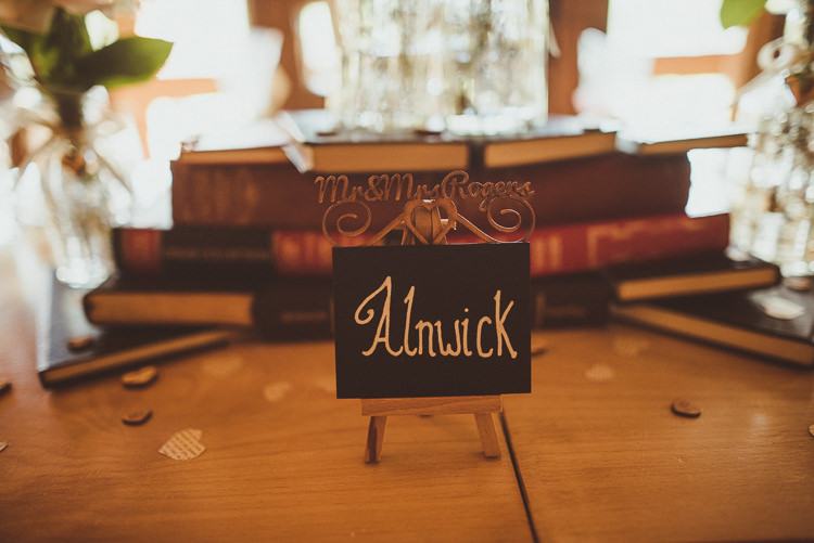 Table Names Chalk Black Rustic Relaxed Woodsy Alnwick Treehouse Northumberland Wedding http://www.mattpenberthy.com/