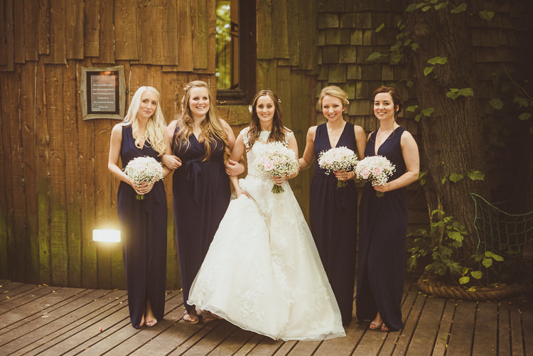 Long Navy Blue Bridesmaid Dresses Maxi Rustic Relaxed Woodsy Alnwick Treehouse Northumberland Wedding http://www.mattpenberthy.com/