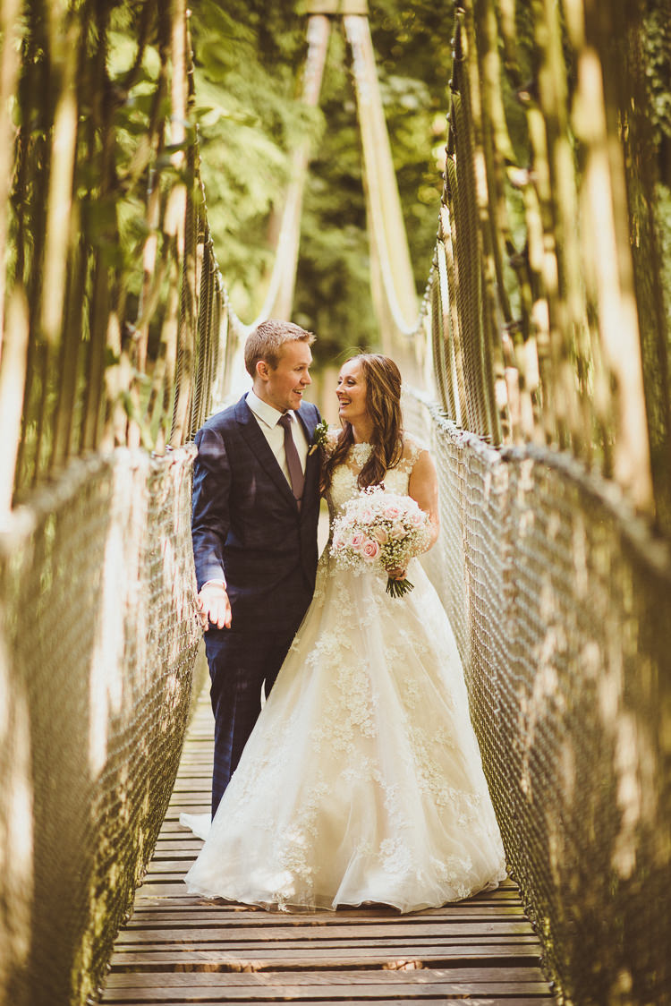 Lace Dress Gown Bride BRidal Rustic Relaxed Woodsy Alnwick Treehouse Northumberland Wedding http://www.mattpenberthy.com/