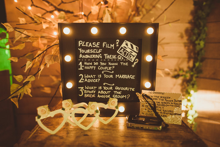 Guest Book Tape Film Questions Rustic Relaxed Woodsy Alnwick Treehouse Northumberland Wedding http://www.mattpenberthy.com/
