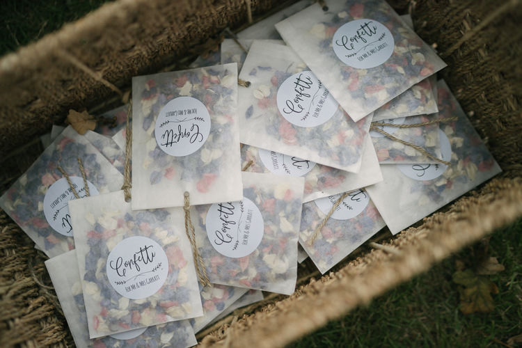 Confetti Real Petals Dried Basket Relaxed Bohemian Summer Meadow Wedding https://karibellamy.com/