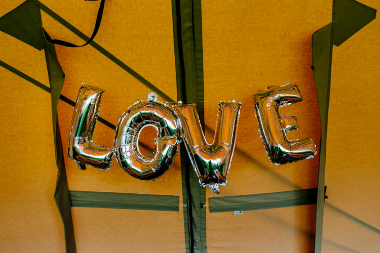 Love Balloons Bright Fun Festival Boho Wedding The Party Field East Sussex http://epiclovestory.co.uk/