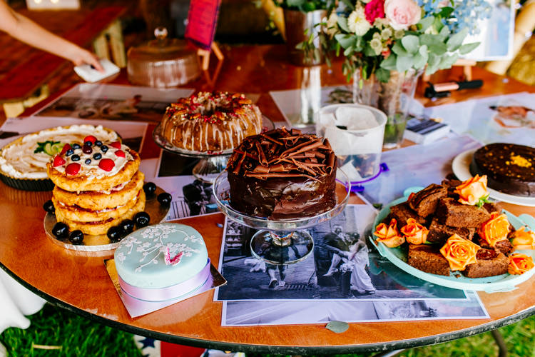 Cake Bake Off Contest Table Bright Fun Festival Boho Wedding The Party Field East Sussex http://epiclovestory.co.uk/