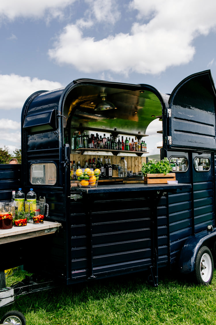 Horse Box Bar Drinks Truck Van Bright Fun Festival Boho Wedding The Party Field East Sussex http://epiclovestory.co.uk/