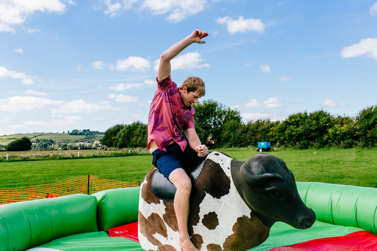 Bucking Bronco Bright Fun Festival Boho Wedding The Party Field East Sussex http://epiclovestory.co.uk/