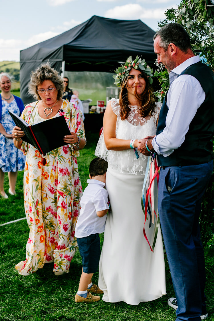 Handfasting Ceremony UK Outdoor Bright Fun Festival Boho Wedding The Party Field East Sussex http://epiclovestory.co.uk/