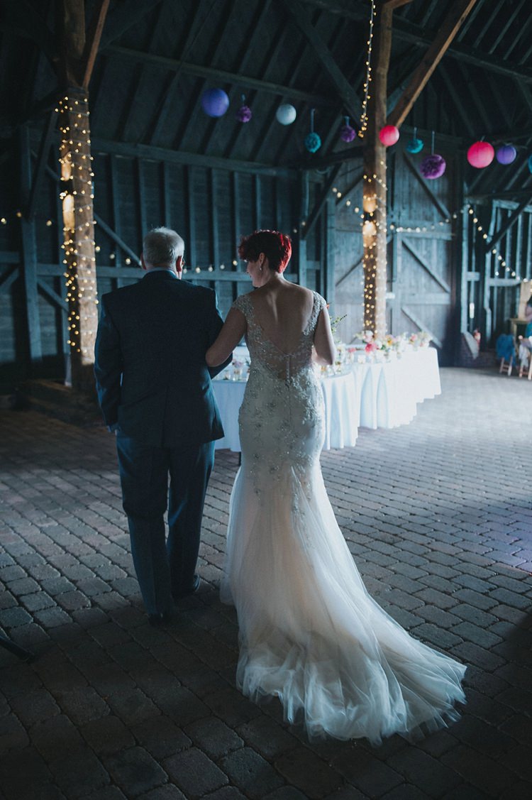 Bride Bridal Maggie Sottero Ivory over Gold V Neck Lace Low Back Colourful Informal Wedding Victorian Fairground Games Elmley Nature Reserve Kent http://www.juliaandyou.com/