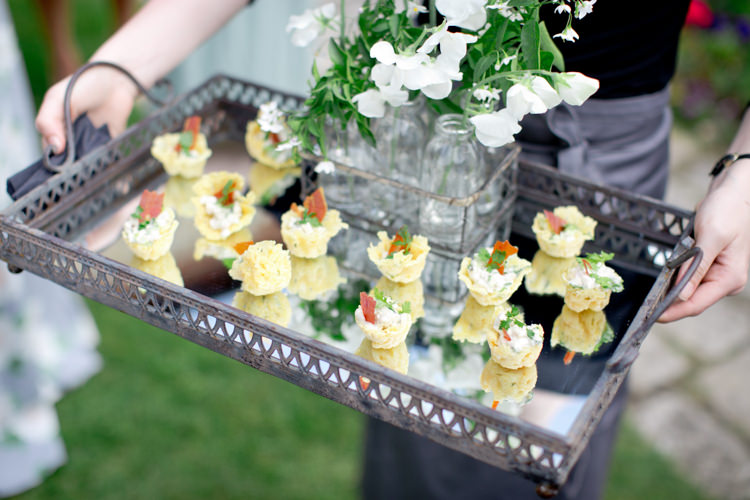 Canapes Food Modern Simple Colourful Garden Wedding http://www.helencawte.com/