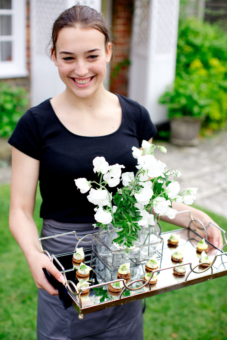 Canapes Food Tray Flowers Modern Simple Colourful Garden Wedding http://www.helencawte.com/