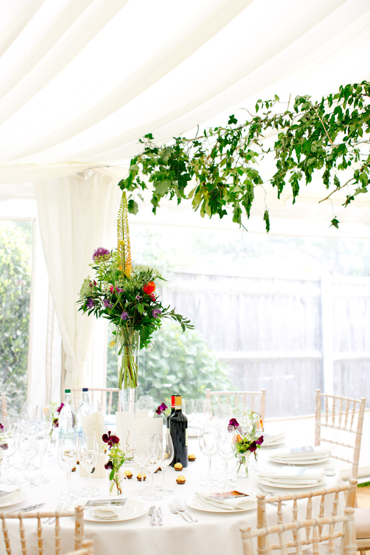 Marquee Greenery Flowers Foliage Decoration Trees Modern Simple Colourful Garden Wedding http://www.helencawte.com/