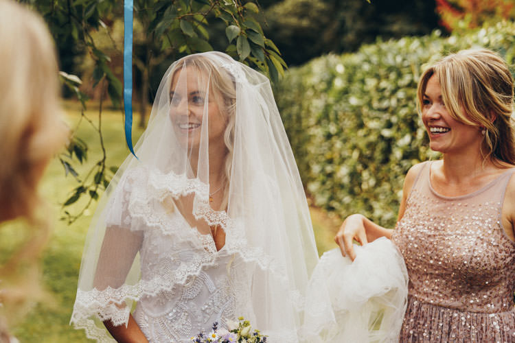 Lace Blusher Veil Bride Bridal Colourful Outdoor Tipi Wedding Tekels Park Surrey https://grahamnixon.com/