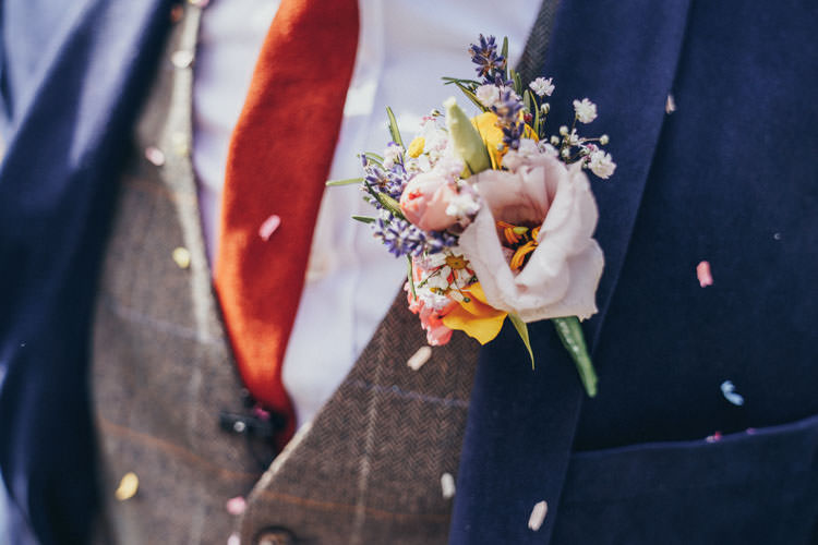 Fresia Lavender Rose Buttonhole Groom Colourful Outdoor Tipi Wedding Tekels Park Surrey https://grahamnixon.com/