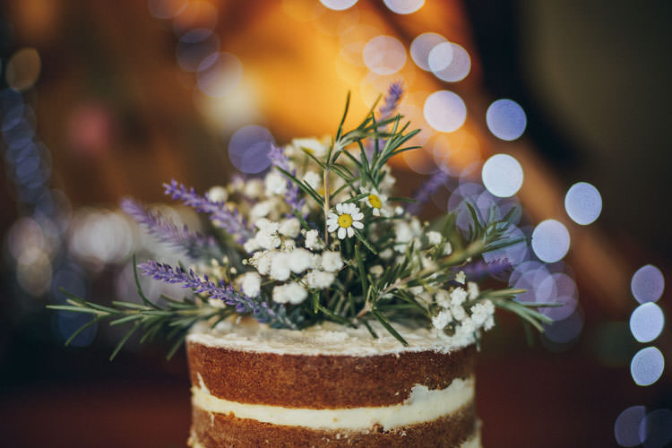 Flower Cake Topper Naked Sponge Lavender Daisy Rosemary Gypsophila Colourful Outdoor Tipi Wedding Tekels Park Surrey https://grahamnixon.com/