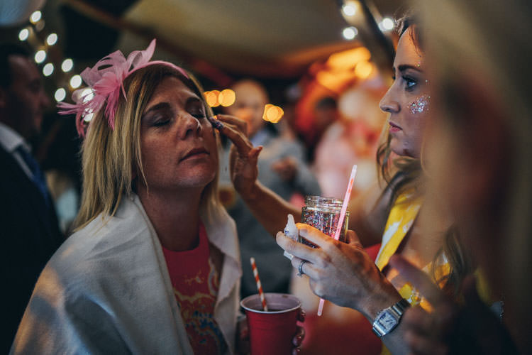 Glitter Make Up Colourful Outdoor Tipi Wedding Tekels Park Surrey https://grahamnixon.com/