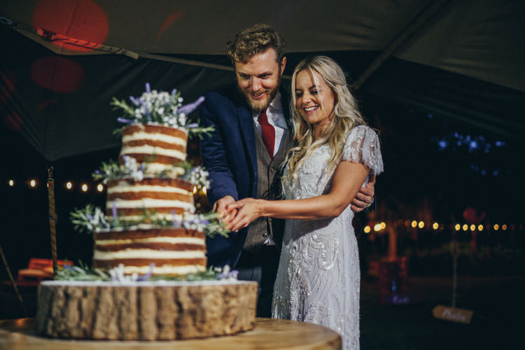 Naked Cake Layer Sponge Log Stand Colourful Outdoor Tipi Wedding Tekels Park Surrey https://grahamnixon.com/