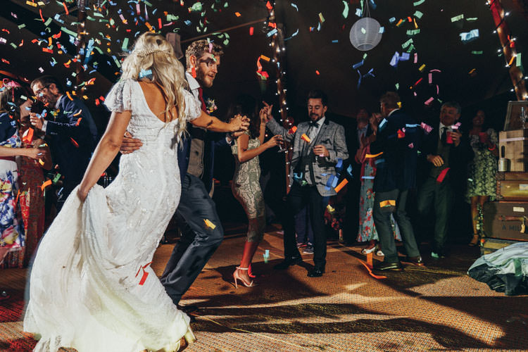 Confetti Cannon First Dance Colourful Outdoor Tipi Wedding Tekels Park Surrey https://grahamnixon.com/