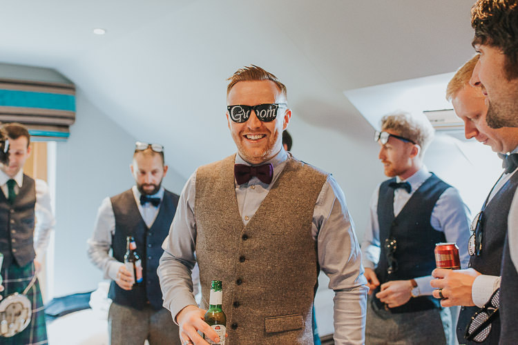 Groom Sunglasses Non-Traditional Country Party Barn Wedding Yorkshire http://www.lauracalderwood.co.uk/
