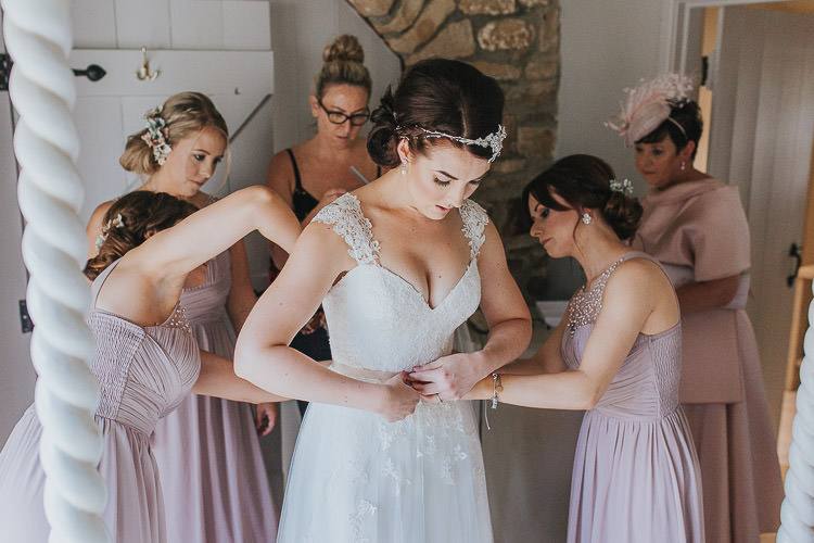 Bride Bridal Prep Bridesmaids Non-Traditional Country Party Barn Wedding Yorkshire http://www.lauracalderwood.co.uk/
