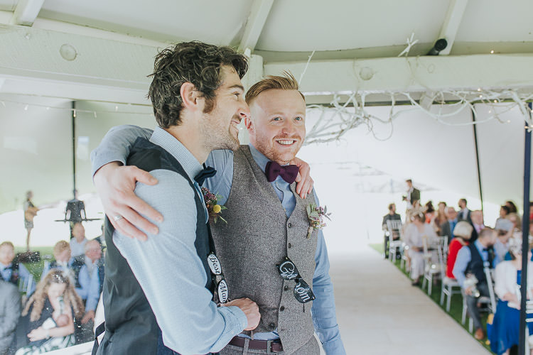 Groom Groomsmen Best Man Waist Coat Bow Tie Chinos Tweed Non-Traditional Country Party Barn Wedding Yorkshire http://www.lauracalderwood.co.uk/