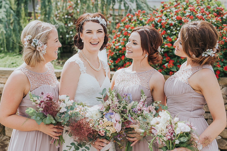 Dusky Pink Bridesmaid Dresses Non-Traditional Country Party Barn Wedding Yorkshire http://www.lauracalderwood.co.uk/