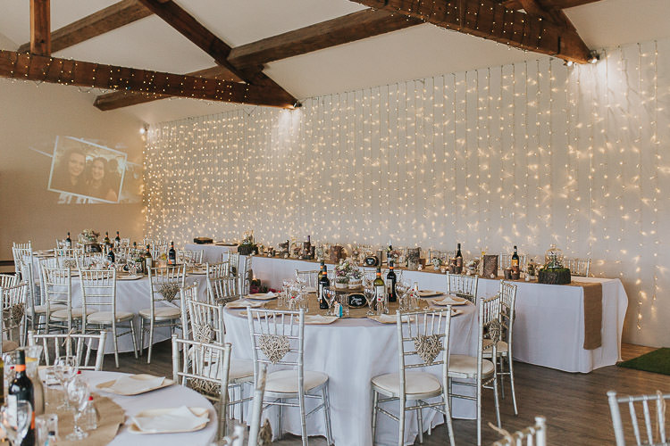Fairy Lights Curtain Decor Non-Traditional Country Party Barn Wedding Yorkshire http://www.lauracalderwood.co.uk/