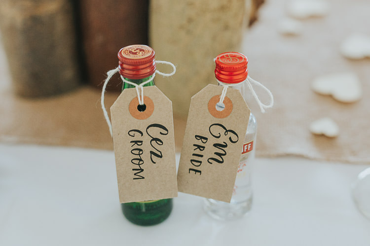 Place Names Luggage Tags Favour Drink Bottles Non-Traditional Country Party Barn Wedding Yorkshire http://www.lauracalderwood.co.uk/