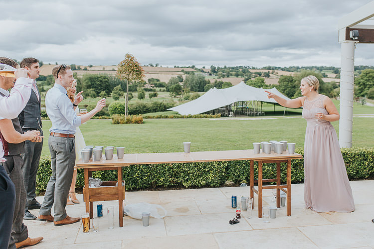Beer Pong Non-Traditional Country Party Barn Wedding Yorkshire http://www.lauracalderwood.co.uk/