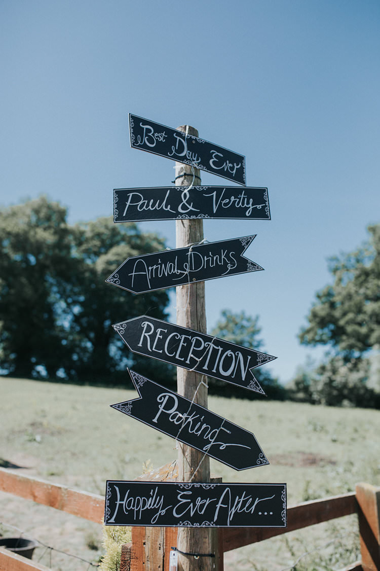 Direction Sign Signage Arrows Rustic DIY Stylish Homemade Country Summer Marquee Wedding Millers of Netley Shropshire http://www.joboultonphotography.com/