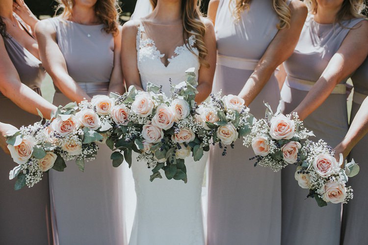 Bride Bridal Pronovias Sleeveless Dress Gown Veil Bouquet Eucalyptus Pink Rose Groom Bridesmaids Belted Stylish Homemade Country Summer Marquee Wedding Millers of Netley Shropshire http://www.joboultonphotography.com/