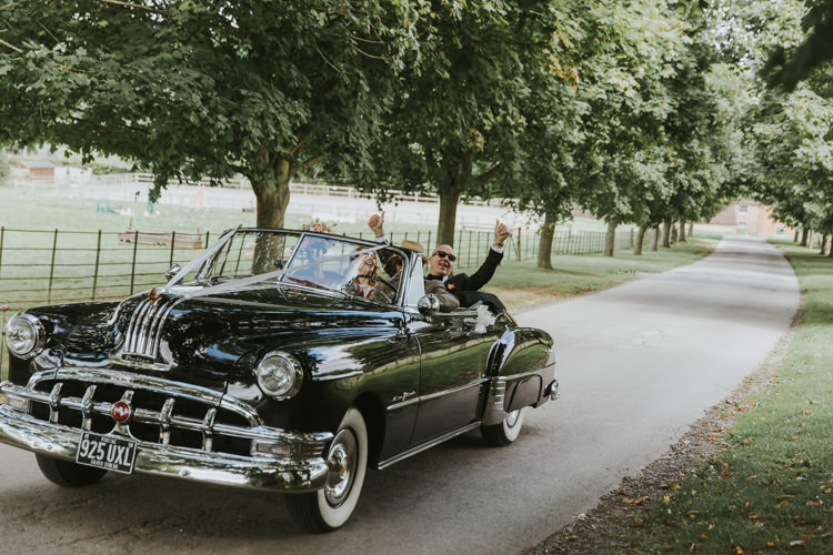 Classic Convertable Car Alternative Vintage 1950s Knighton House Wedding Dorset http://www.paulunderhill.com/