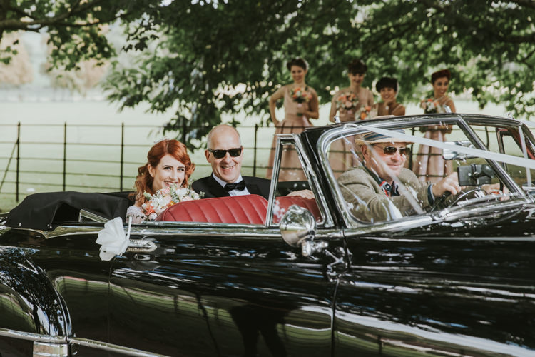 Classic Convertable Car Alternative Vintage 1950s Knighton House Wedding Dorset http://www.paulunderhill.com/