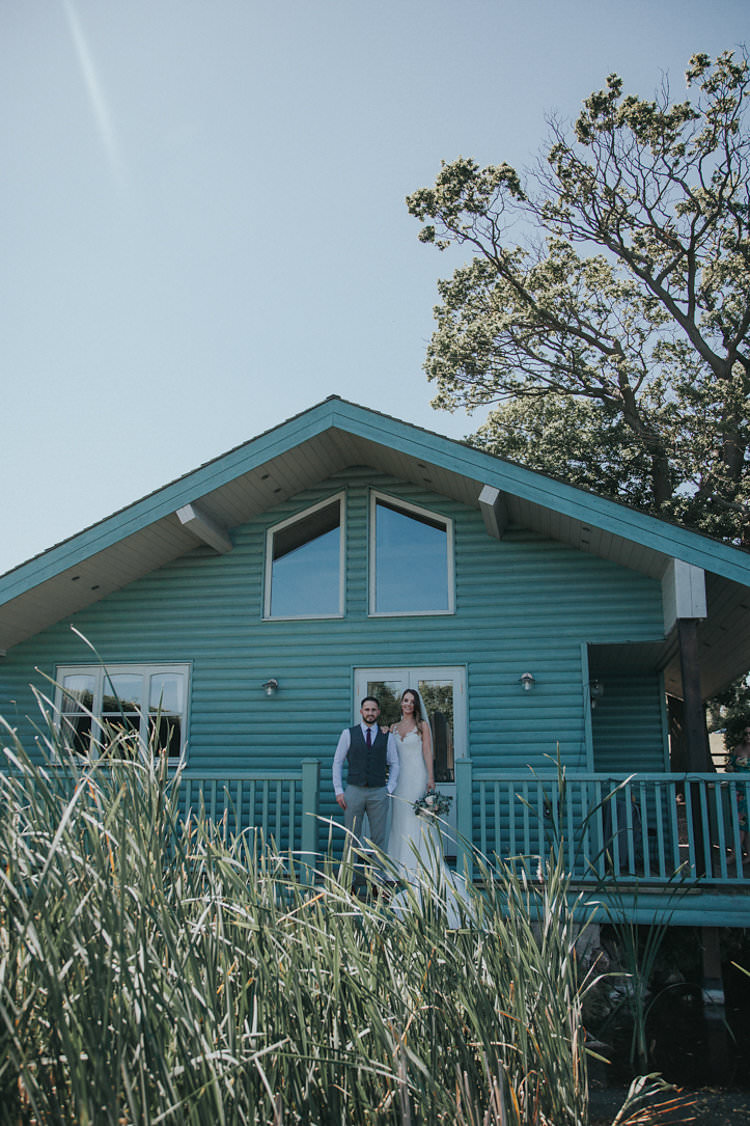 Bride Bridal Pronovias Sleeveless Dress Gown Veil Bouquet Eucalyptus Pink Rose Groom Grey Three Piece Suit Waistcoat Burgundy Tie Stylish Homemade Country Summer Marquee Wedding Millers of Netley Shropshire http://www.joboultonphotography.com/