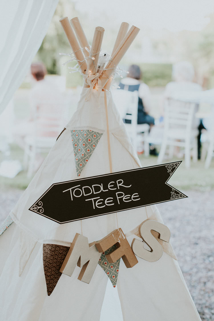 Toddler Tipi Bunting Creche Stylish Homemade Country Summer Marquee Wedding Millers of Netley Shropshire http://www.joboultonphotography.com/