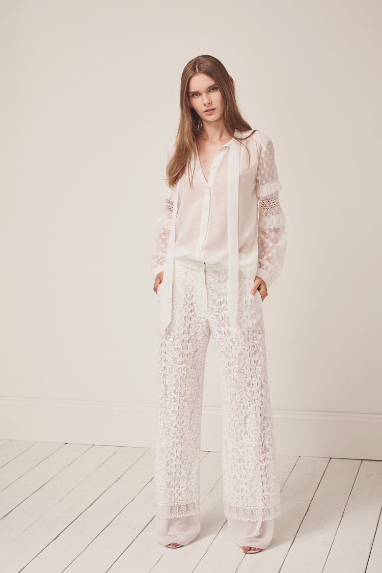 French Connection Modern Bridalwear Bride Bridal Wedding Wear Trousers Top Jumpsuit