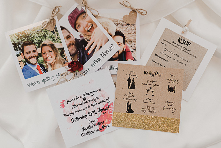 Stationery Invitations Polaroid Save the Date Magical Marquee Summer Alveston Pastures Farm Wedding https://willpatrickweddings.com/