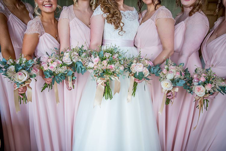 Bouquet Flowers Rose Astilbe Ribbon Bride Bridal Bridesmaid Rustic Autumn Blush Pink Gold Wedding Narborough Hall Gardens Norfolk http://katherineashdown.co.uk/