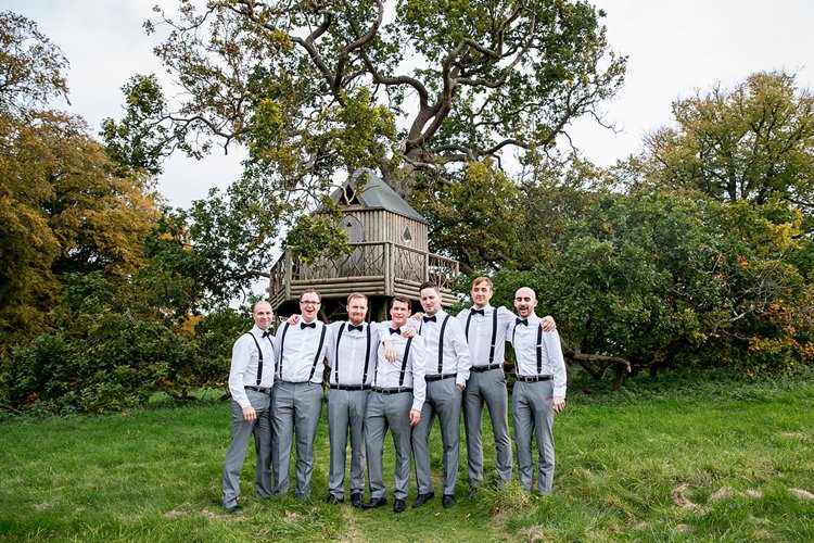 Groom Groomsmen Groomsman Suits Bow Tie Braces Grey Rustic Autumn Blush Pink Gold Wedding Narborough Hall Gardens Norfolk http://katherineashdown.co.uk/