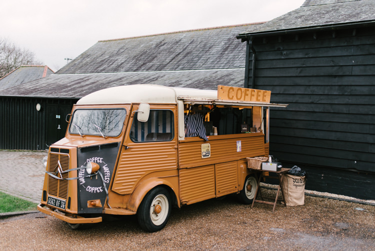 Coffee Van Food Truck Alternative Rainbow Fun Loving Budget Wedding Hanger Farm Arts Centre Southampton https://www.nicolastreaderphotography.co.uk/